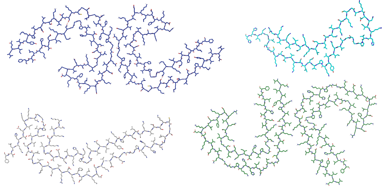 Graphic depicting conformational strains of amyloids